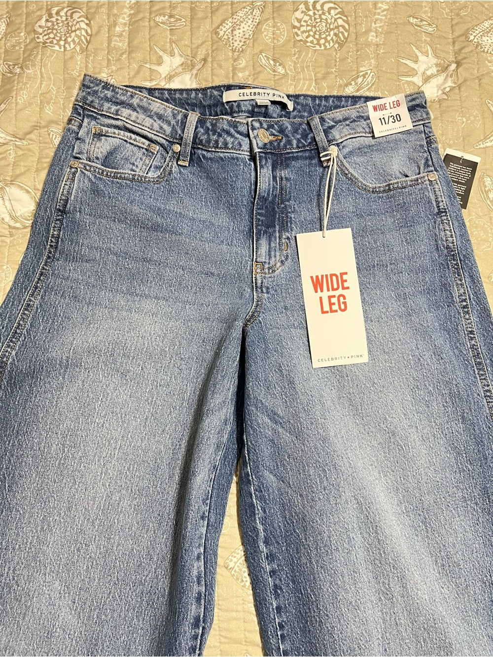 Celebrity Pink Light Blue Wide-Leg Jeans